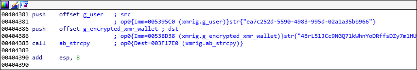 Re-writing XMR wallet with user ID