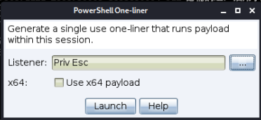 图42 Generate powershell oneliner