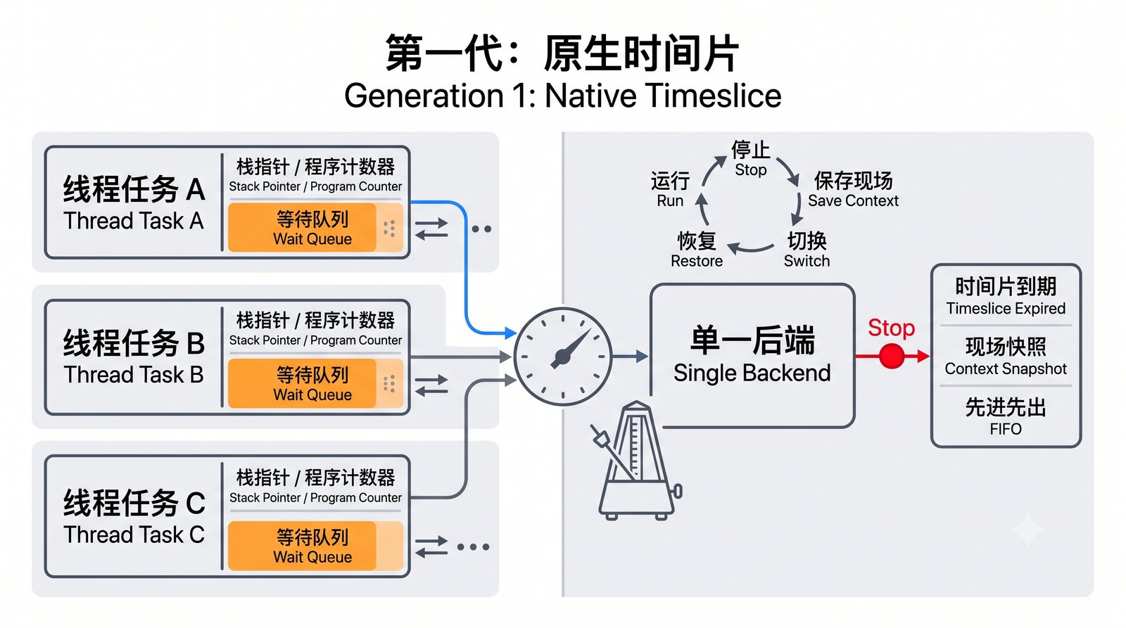 图一：原生时间片轮转