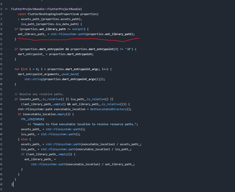 图 7　FlutterProjectBundle：以 exe 目录为根，拼绝对路径